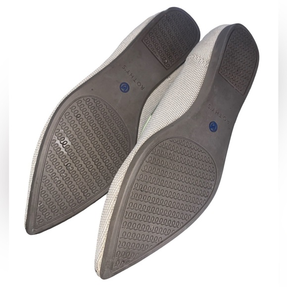 Rothy’s Pointed Toe Gray Beige Size 7.5 Women’s Flats - Picture 5 of 7